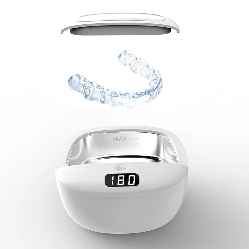 New Household USB Mini Small Portable Jewelry Cleaning Machine Dental False Teeth Aligner Retainer Denture Ultrasonic Cleaner