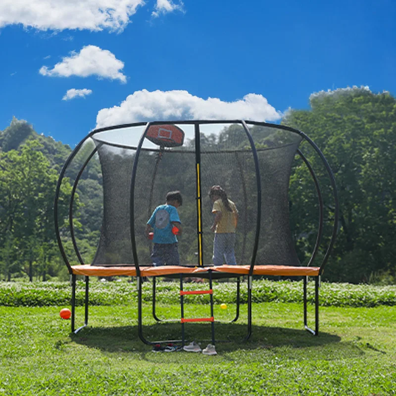 Zoshine Popular 10FT Pumpkin Trampoline Manufacturer Direct Shipping Fast Shipping Trampoline Home Outdoor In Stock