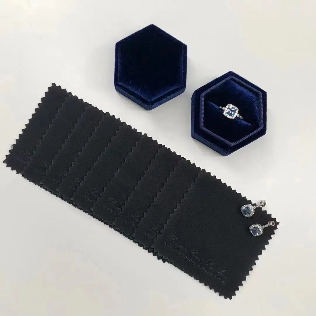 8x8cm Jewelry Cleaning Cloth Polishing Cloth For Sterling Silver Gold Silver- Beads Cleaning Towel Soft Cloths Towels