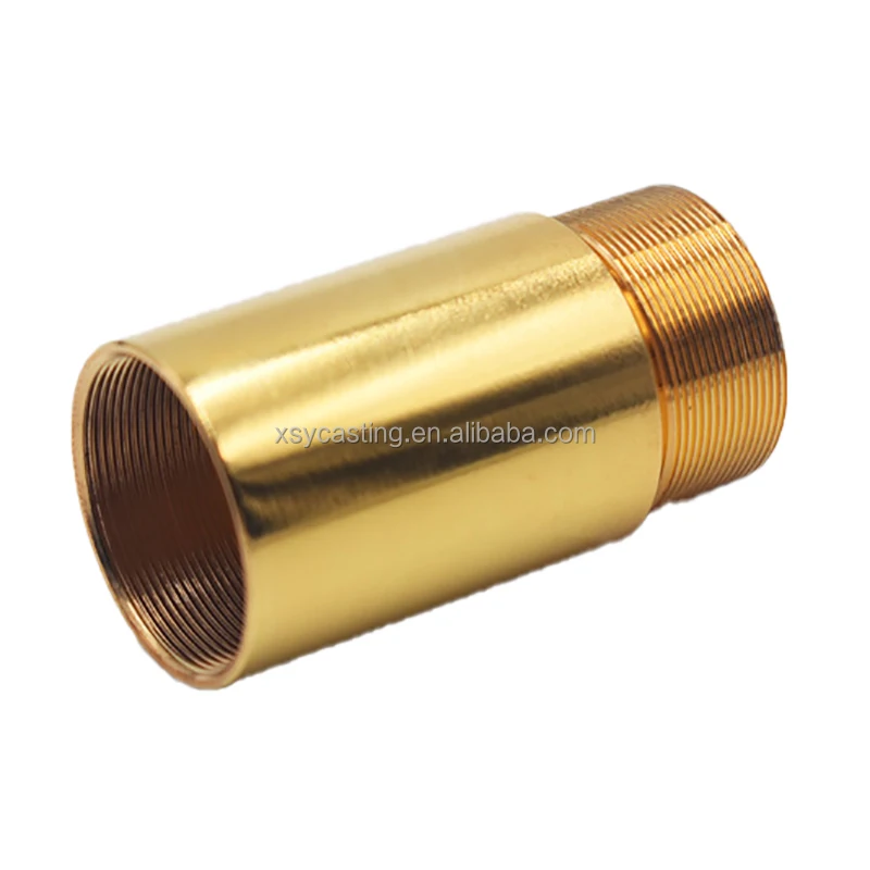 Custom CNC Lathe Processing Gold/ Sliver Plating Pure Brass Copper Laser Module Shell