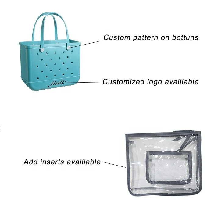 2023 best selling fashion handbags bogg bag silicone beach washable eva bogg bag totes for women