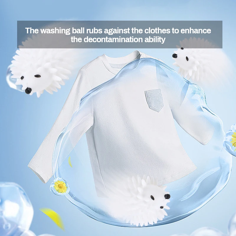 Manufacture Price 4PK Cleaning accessories Non-Toxic Reusable hedgehog style laundry Wash dryer balls