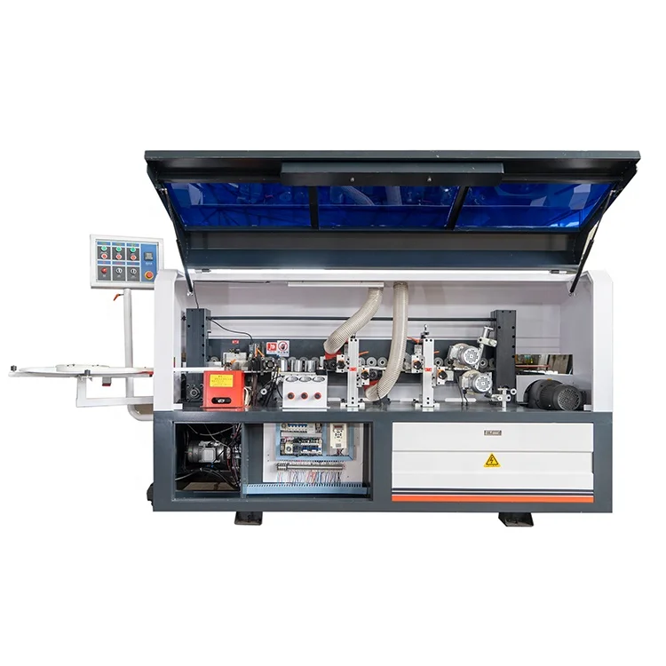 Semi Automatic Edge Banding Machine With Gluing Fine Trimming Scrapping And Buffing
