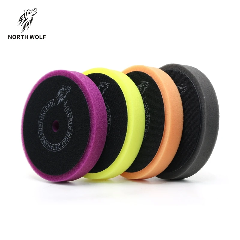 Nice quality exclusive purple color foam 5in 130mm  classic foam buffing and polishing pads for auto beauty