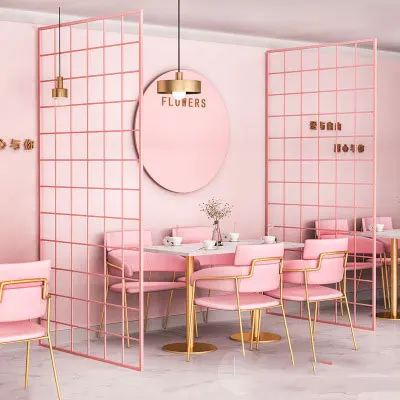 Кованая железная перегородка для ресторана простое украшение сетчатая комнатная