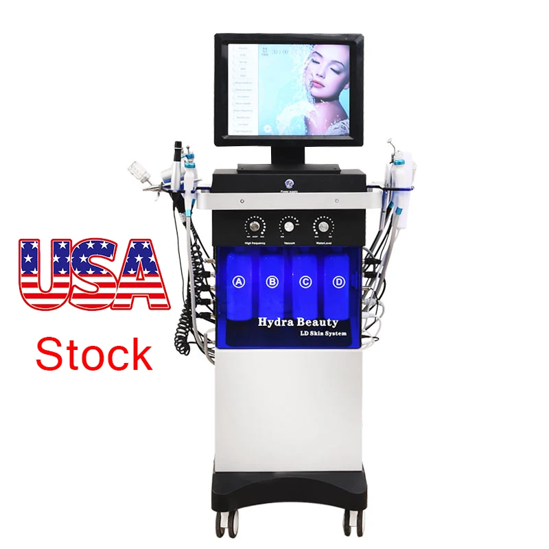 Best 14 in 1 aqua peel up oxygen hydra deep cleaning facial machine oxygen microdermabrasion Machine