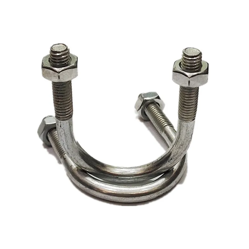 All sizes of carbon steel stainless steel U-shaped pipe clamp U bolt square U-shaped hose clamp