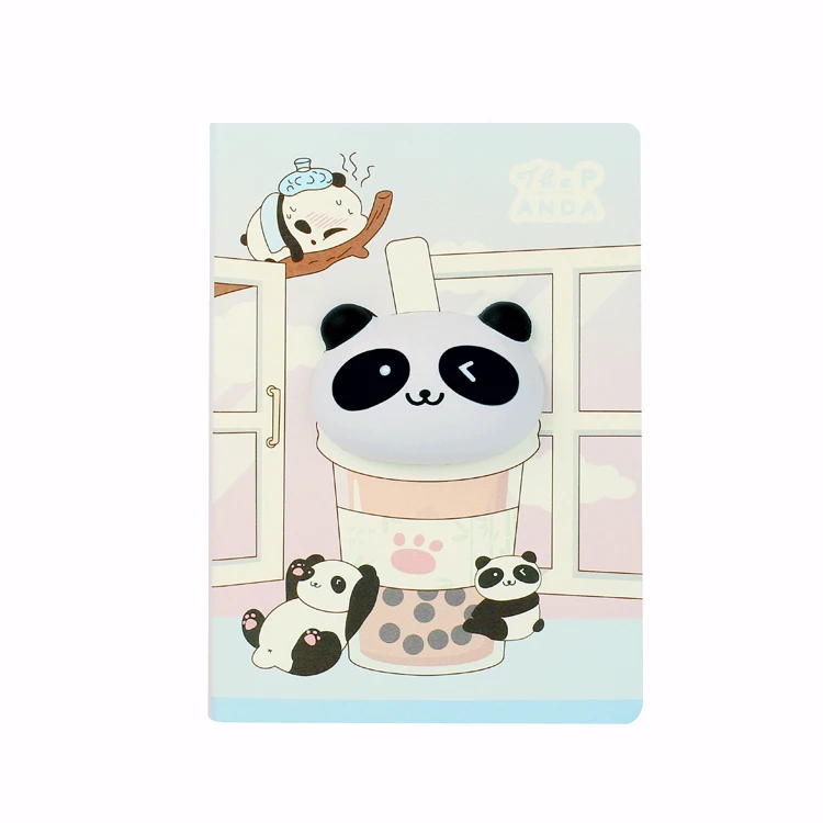 Large Stocked a5 soft pu cover cute animal design decompressive notebook gift box packed