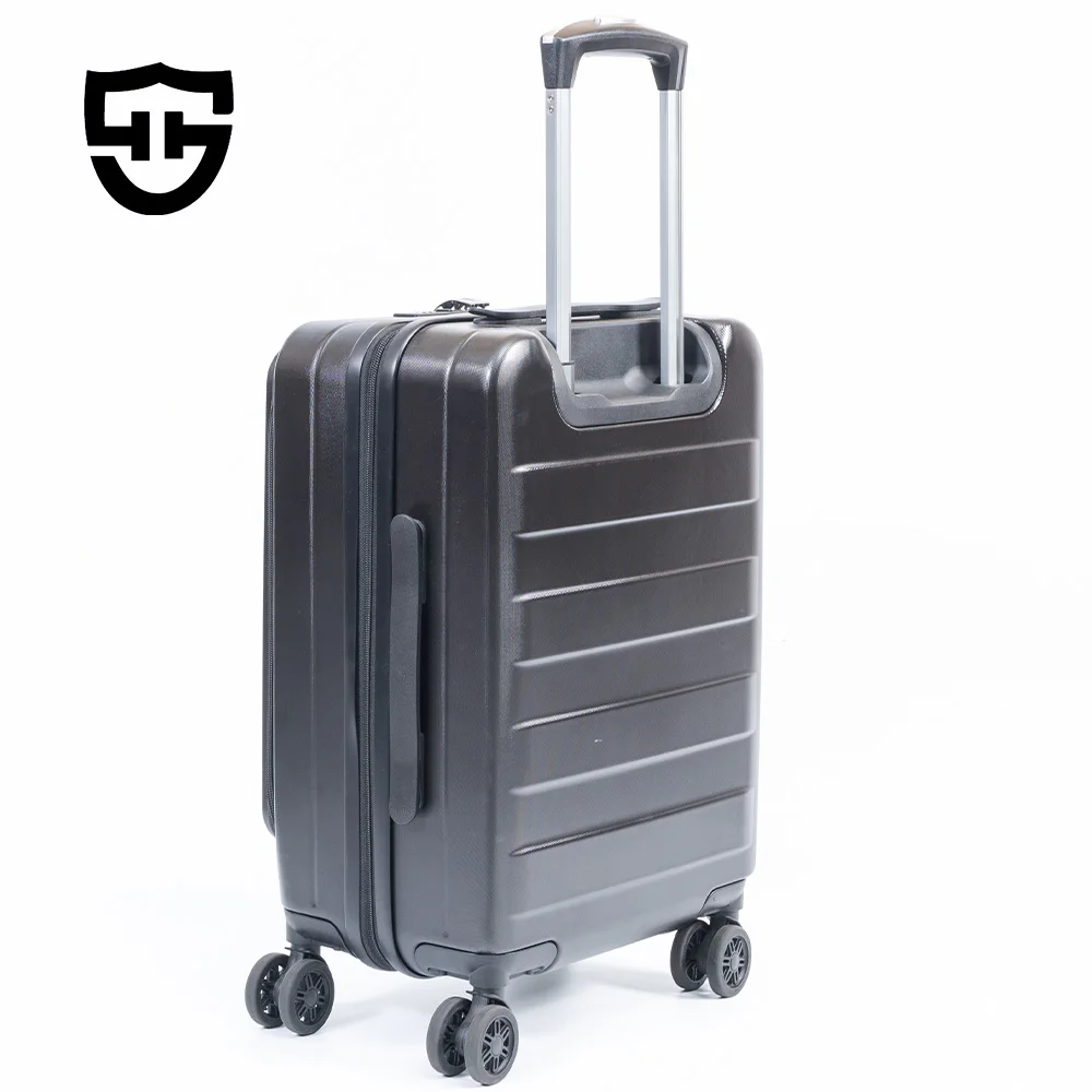 Best Selling Custom PC Aluminum Trolley Case Suitcase Business Luggage Front Open Pocket Luggage With Wheel
