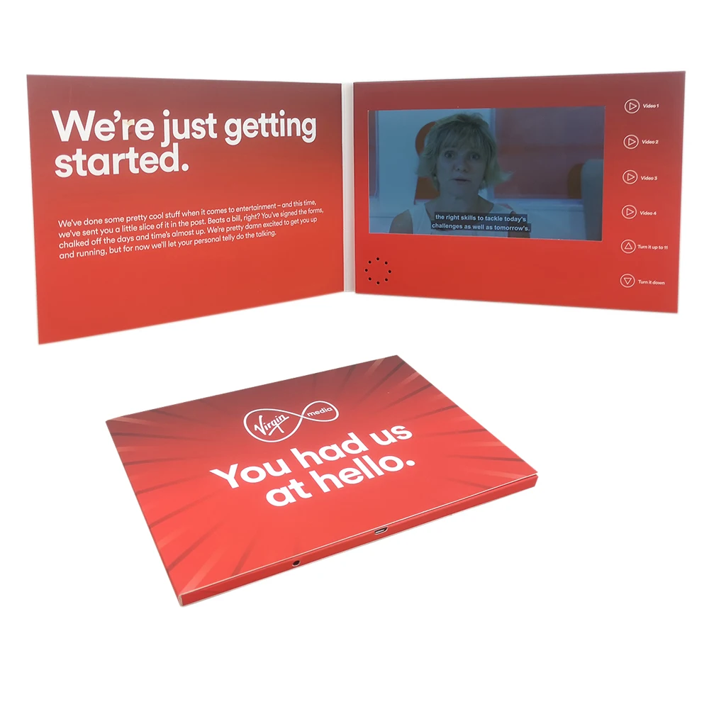 15 Years Factory Free Sample Custom Hot Selling 7 Inch LCD Video Card /Video Brochure /Video Booklet Style For Business