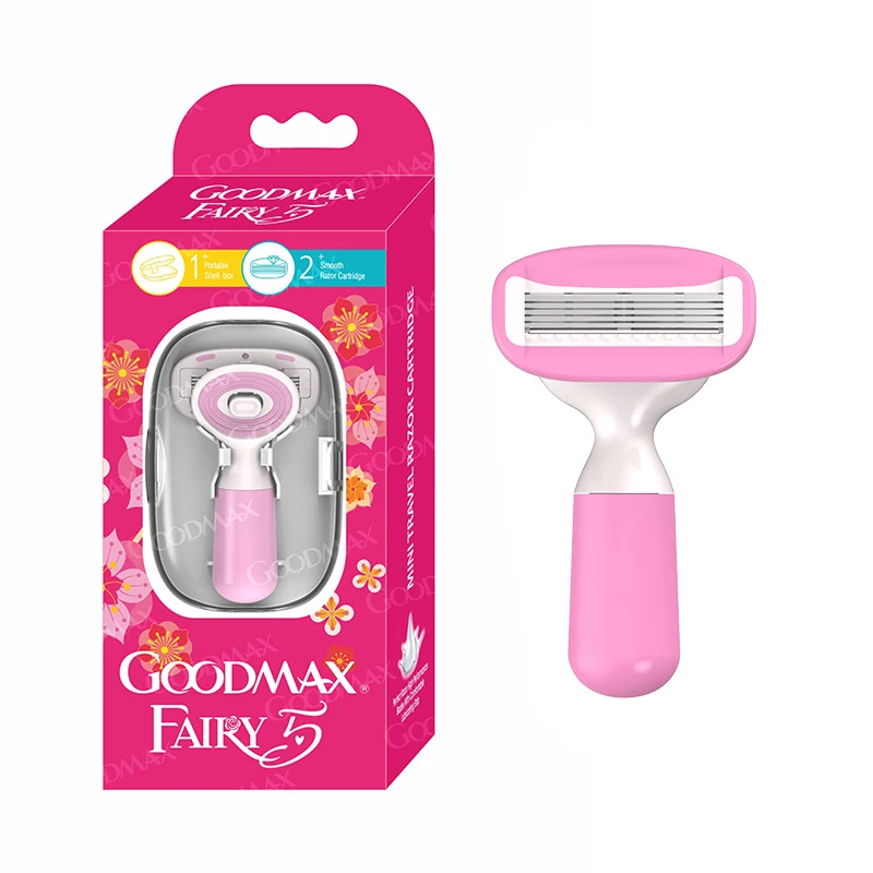 GOODMAX Custom Body Women Bikini Razor 5 Blades Portable Pocket Razor for Men Women