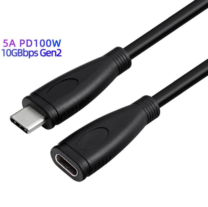 Pogo USB 3.1 type C  Charging 100W cable Type-c Usb3.1 Pd Usb3.1 5a 3a  Data To Cable Usb 3.1 Type C Gen 2 extension