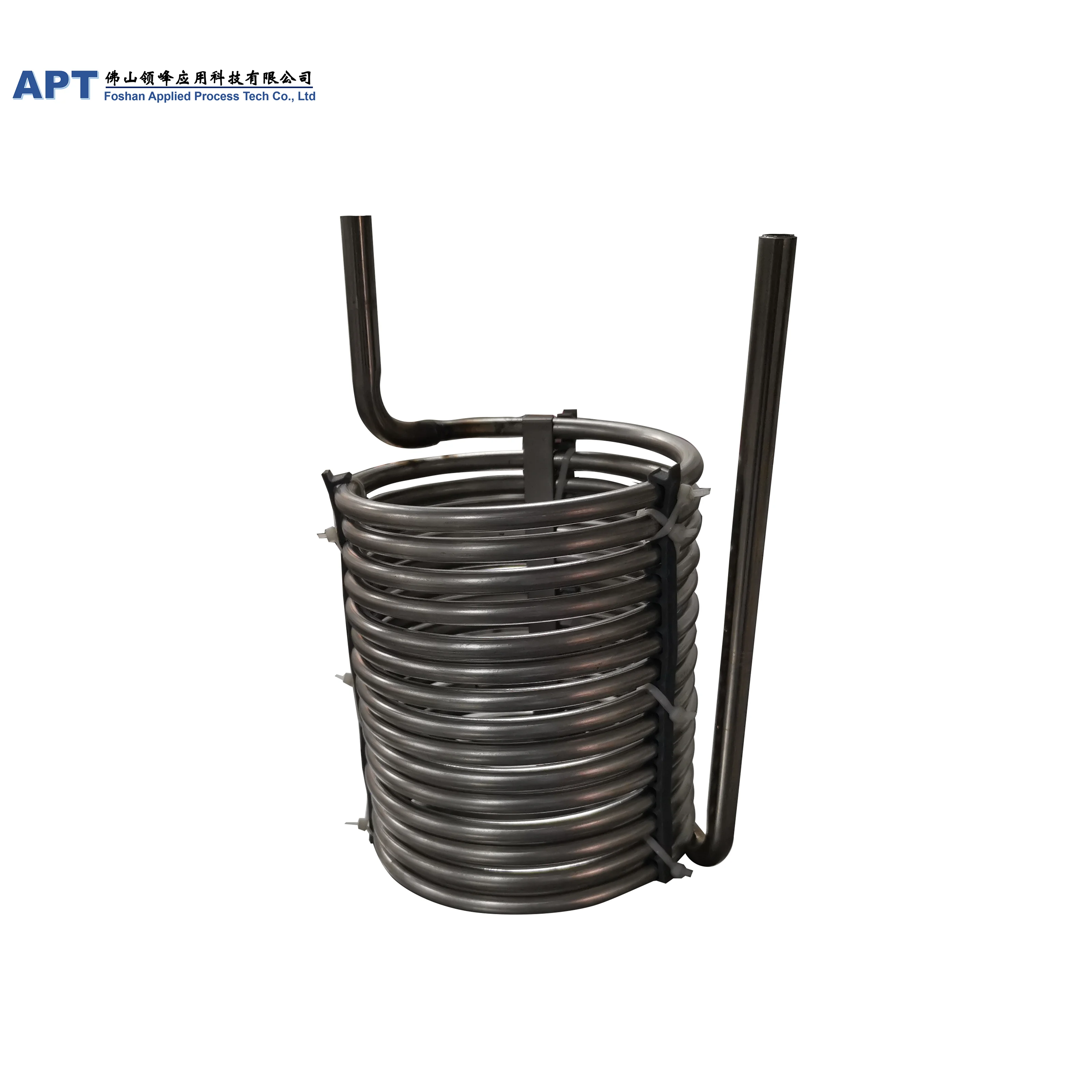 APT 15HP  immersion type stainless steel 304 tube coil chiller for water tank cooling