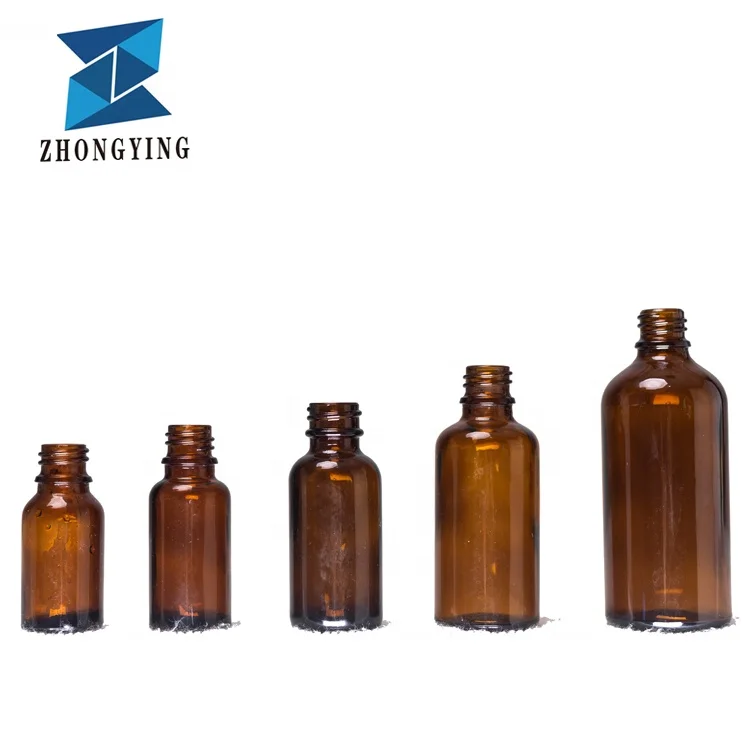 100 ml Empty Round Brown Glass Dropper Bottles