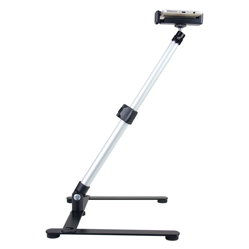 Photo  Projector Stand with Phone Clamp Overhead Phone Mount Phone Stand Mini Tripod Adjustable Tabletop Monopod