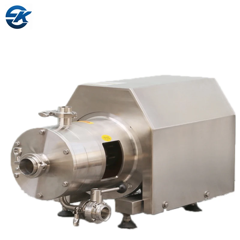 7.5KW Mayonnaise High Shear Inline 3 Stage Emulsification Pump Mixing Pipeline Homogenizer Pump with Hopper