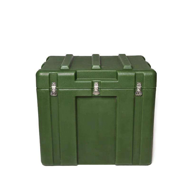 Hard rotomolded case handle plastic tool waterproof military transport box
