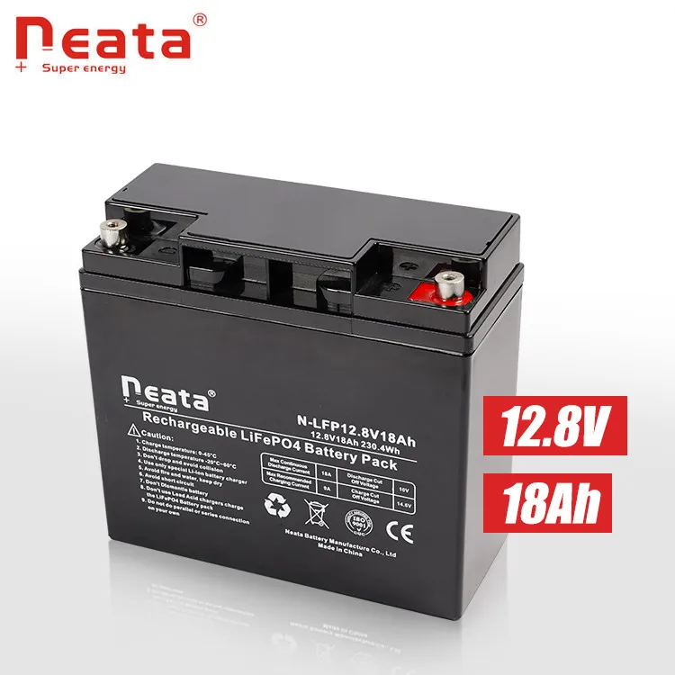Neata оптовая продажа индивидуальный LiFePO4 12,8 V 18Ah контрольное оборудование портативный генератор литиевая батарея UPS