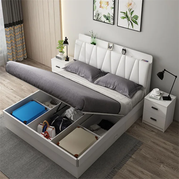 Modern Nordic minimalist premium color bedroom furniture for comfortable practical bedroom suite