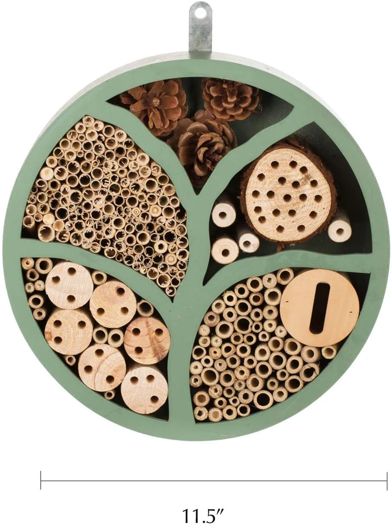 Lamb Factory Custom Eco Friendly Bee hive House Courtyard Wooden Insect Nest Box FSC bee Hotel