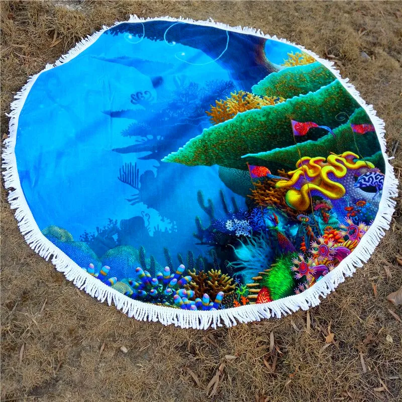 Round Towel Donut Round Beach Towel 100% Cotton Roundie Circle Beach Blanket Gigantic Terry Round Towel