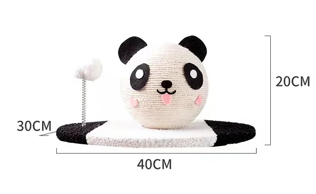 Custom Panda Shape Cat Scratcher Super Cute Rabbit Cat Scratching Ball Duck Cat Ball Sisal