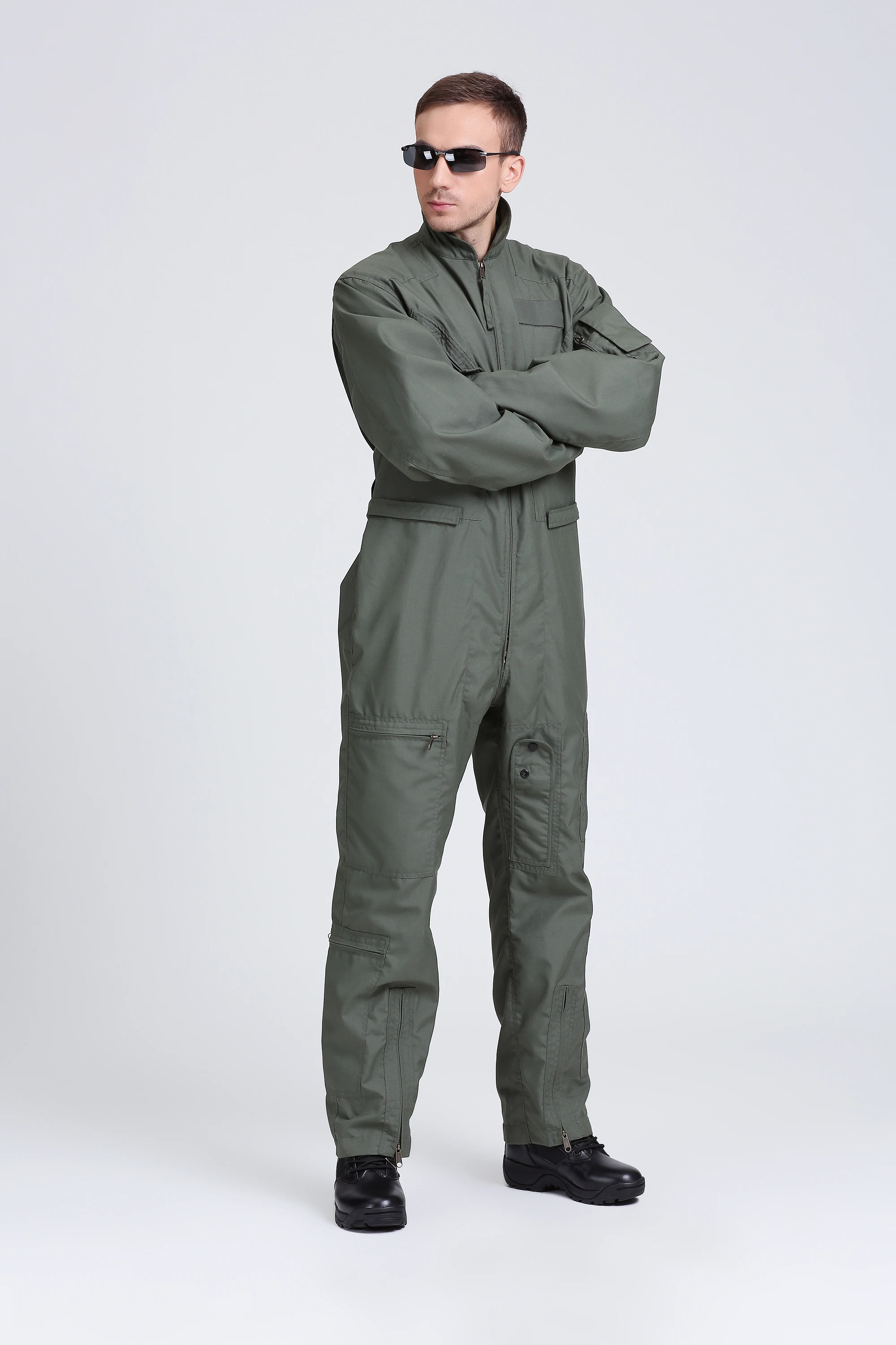 High Quality Durable Military Green Flying Suit Military Pilot Coverall