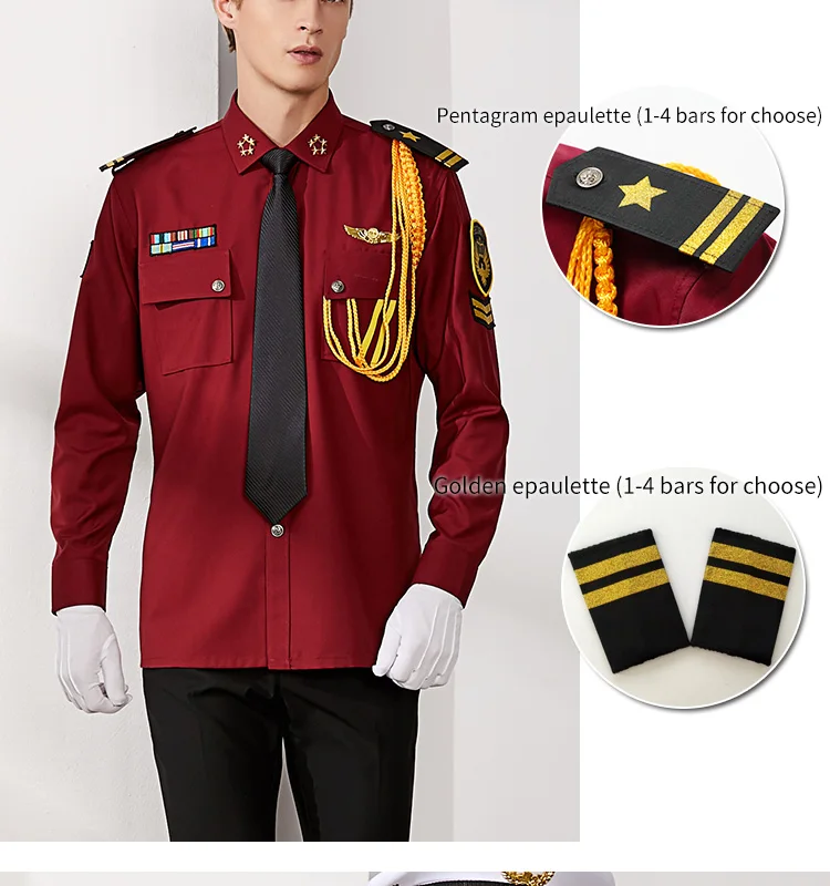 Male security guard uniform dress Safety clothing Uniform suit