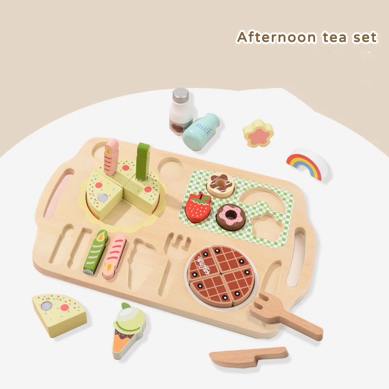 Wooden Kids Toys Tableware Play Simulated Kitchen Toy Set other educational toys Kitchen set