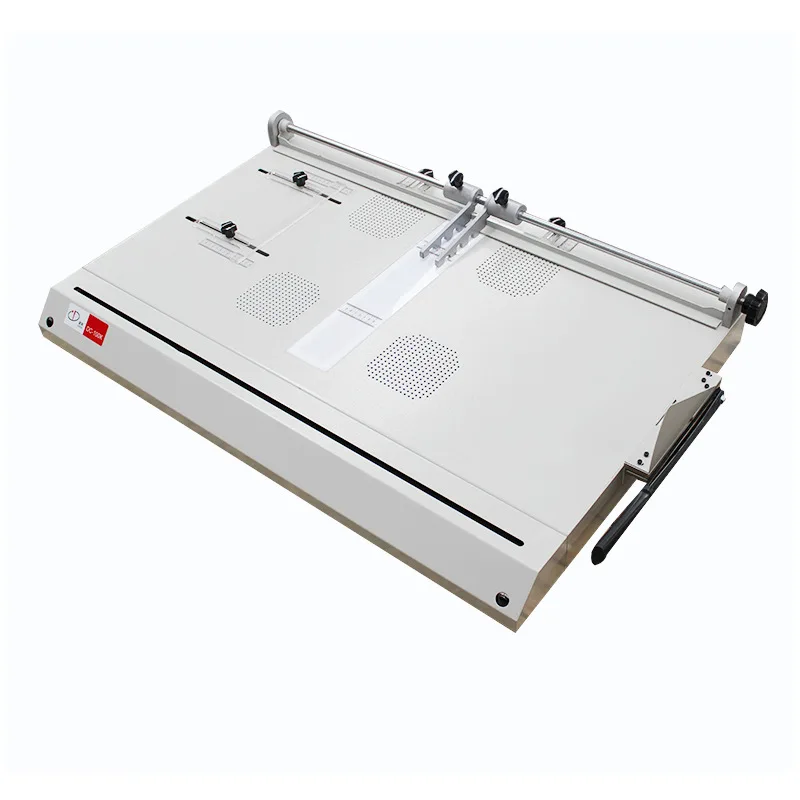 DC-100K hardcover book case machine accurately positions and forms hardcover with corner cutting and hemming
