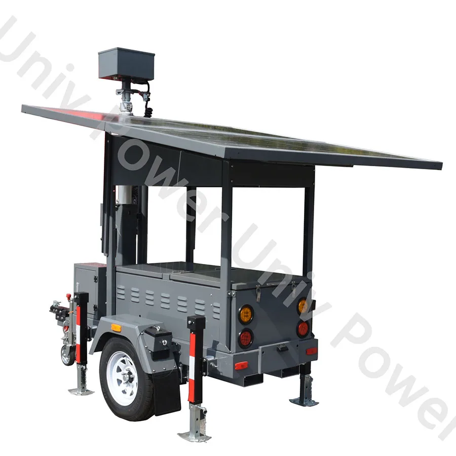 Good price towable CCTV camera solar trailer