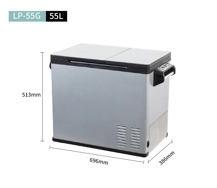 12V 24V DC Double Zone Portable Refrigerator Compressor Freezer for Car Caravan Home RV