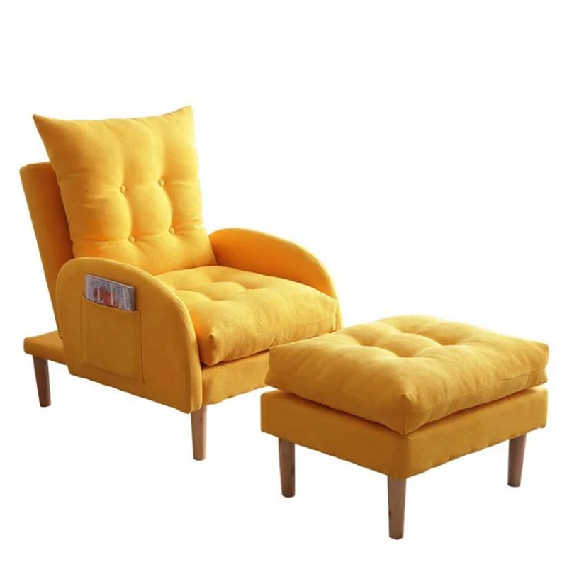 Modern Folding Detachable Reclining Lazy Sofa Chair Living Room Contemporary Chair Patchwork Lounge Fabric Recliner Chair