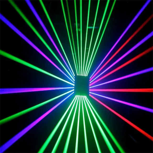 Super Bright 8 Eyes RGB/Single Red Laser Stage Light Moving Head Laser Strips LED Scanner Light