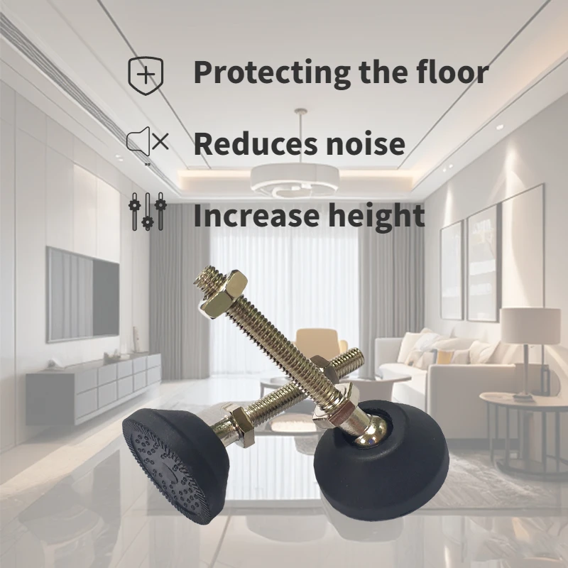 Large Stock Furniture Adjustable Industrial Rubber Foot Levelers Level Pad For Adjustable Table Legs