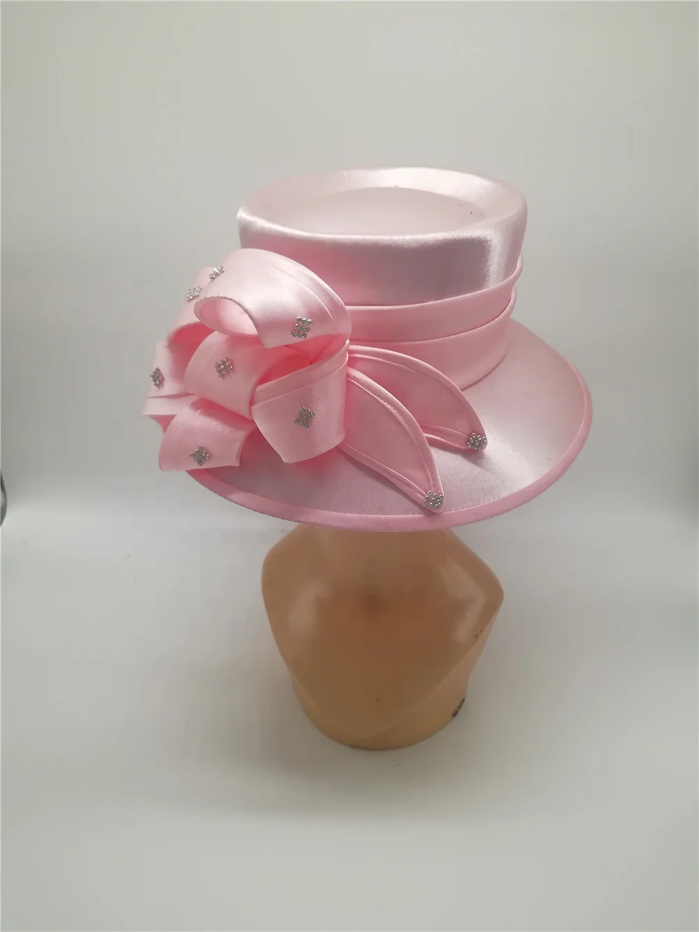 The Satin Felt Especially Popular best Hot Sale Quality Summer Wide Brim Formal Party  lady church new elegant women hats