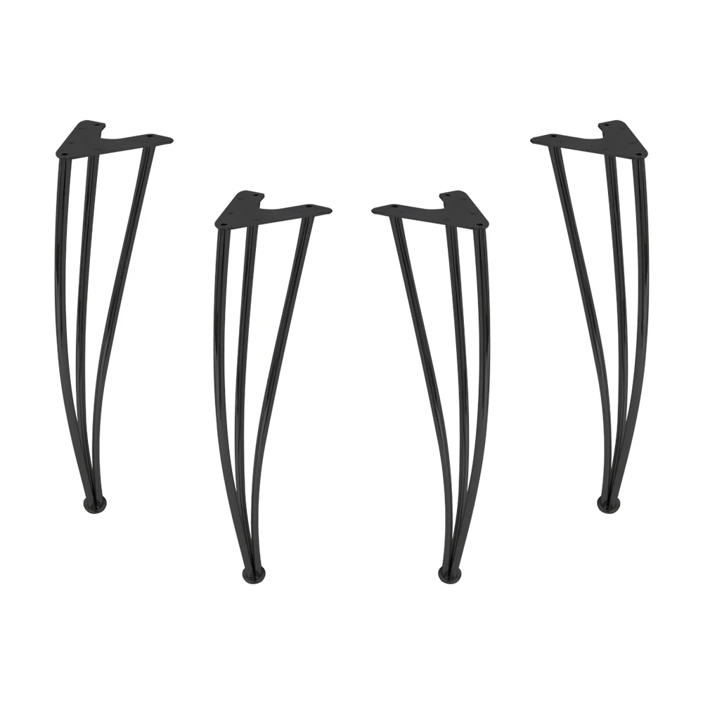 Furniture parts vintage black coffee table hair pin table legs
