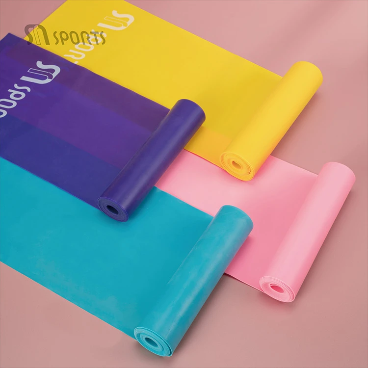Wholesale Yoga Pilates Stretch Long Exercise Flat Resistance Bands
