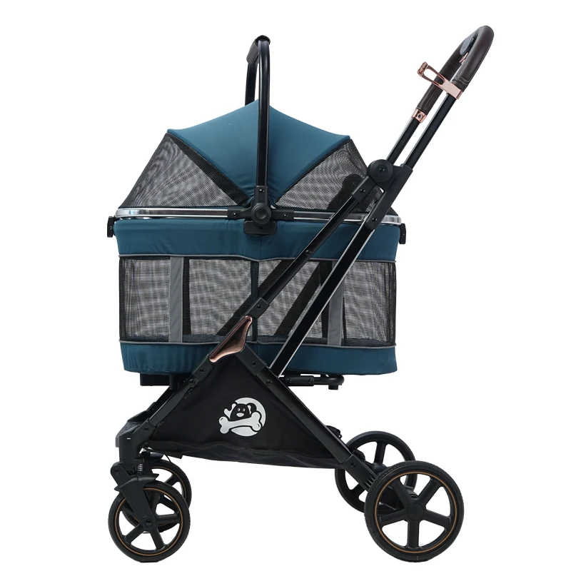 Convertible Compartment Stroller Travel Carriage dog stroller pet trolley for Small, Medium and Large Pets