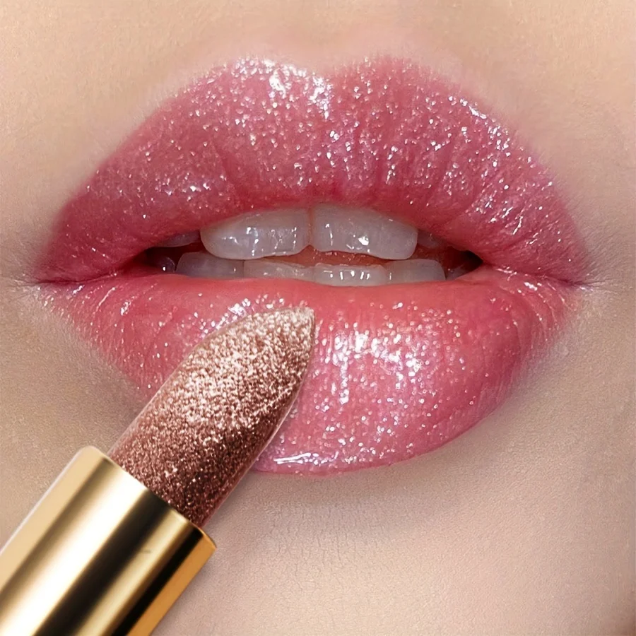 Custom lipstick oem makeup manufacturers waterproof moisturizing color changing glitter lipstick private label