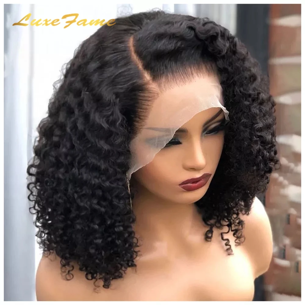 Cheap Black Braided Short Human Hair Wigs Bob,Curly Human Hair Free Lace wig Sample,Glueless Ready To Wear Wigs With Baby Hair