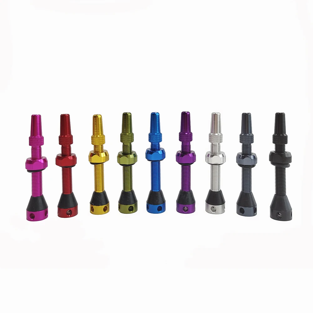 RTS Aluminum Alloy Colored Colorful 44mm Presta Bicycle Tubeless Valve