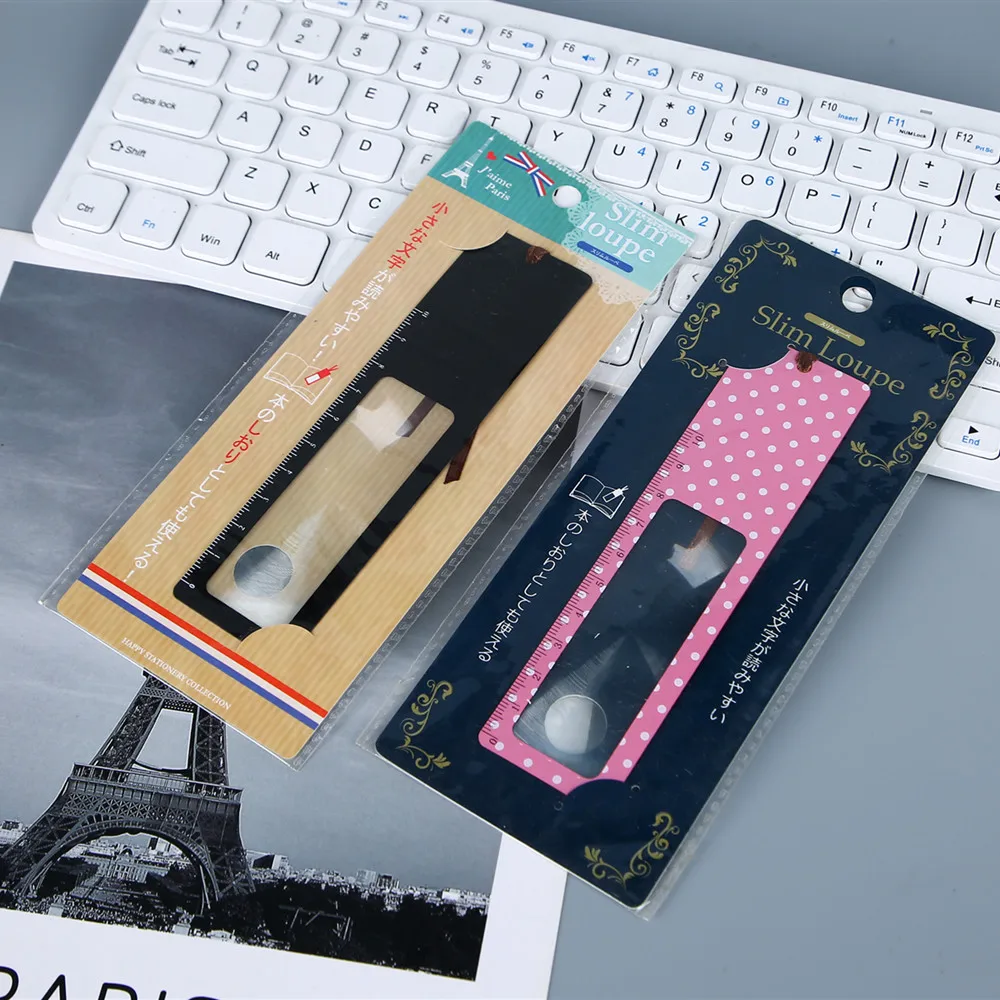 PVC multi-color optional on-demand printing 3x magnifying glass