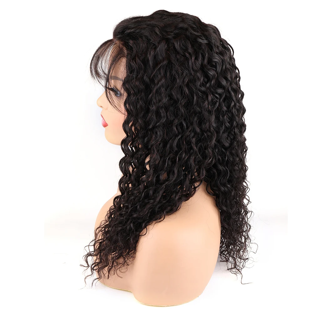 Bliss 100% Human Hair 13x4 Deep Wave Lace Front Middle Part Pre Plucked Short Bob Water Wave Wigs for Women