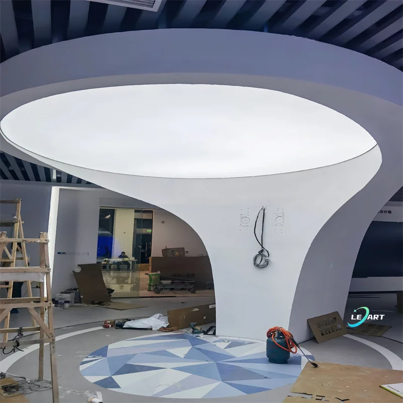Ceiling Decoration Gypsum Grid False Ceiling Toile De Plafond backlit illuminannce Translucent Stretch Ceiling