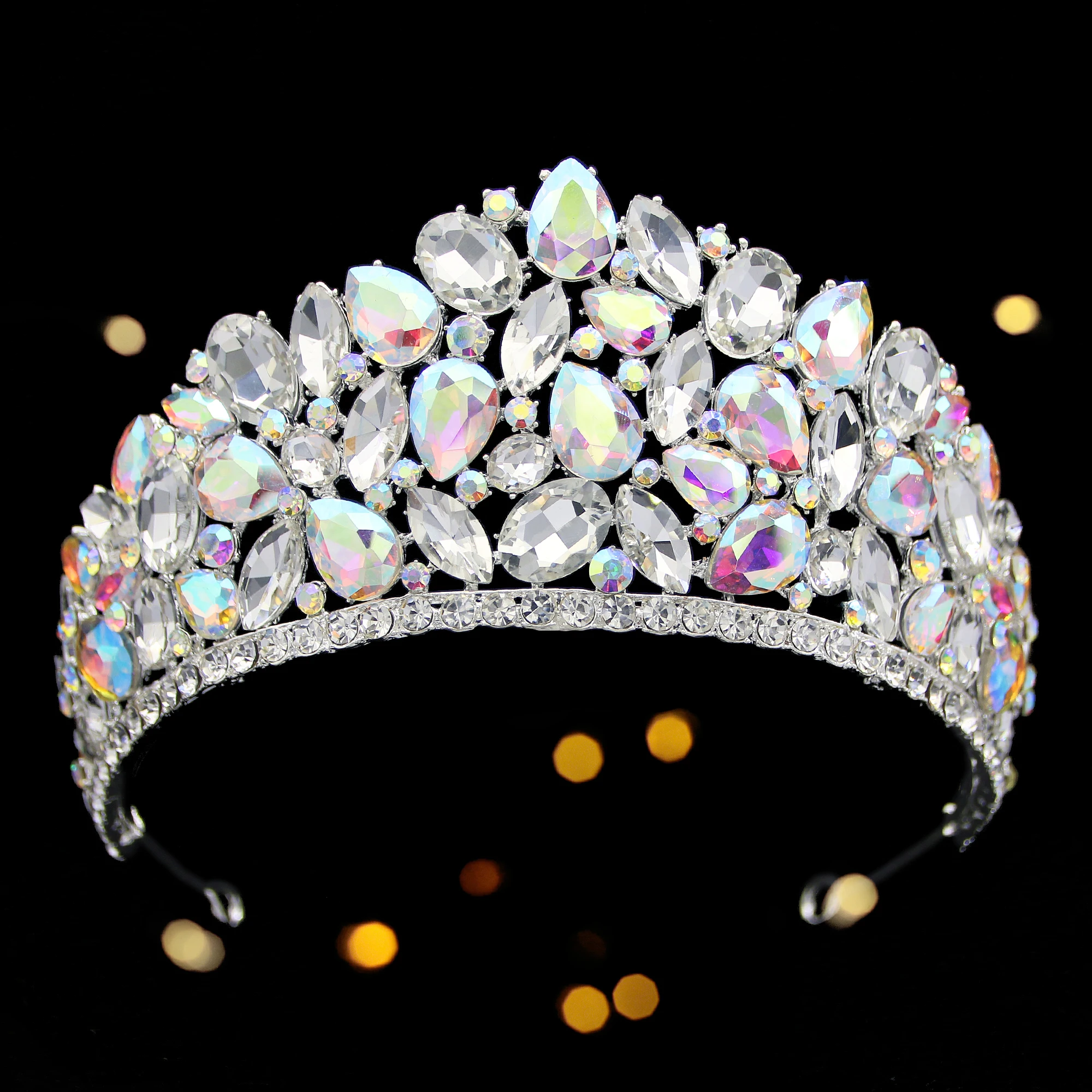 Wholesale Big Crystal Tiaras Diamond Princess Bride Crown Big Tiaras for Bride Girls women