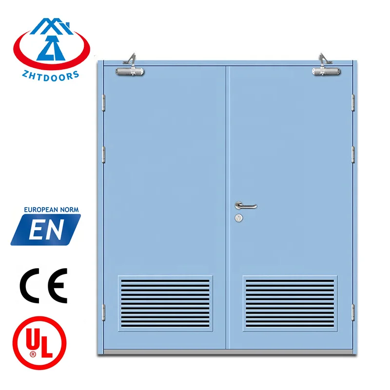 ZHTDOORS China Manufacturer Economical EN Standard 60 Minutes Fire Emergency Emergency Single Door With Fire Louver