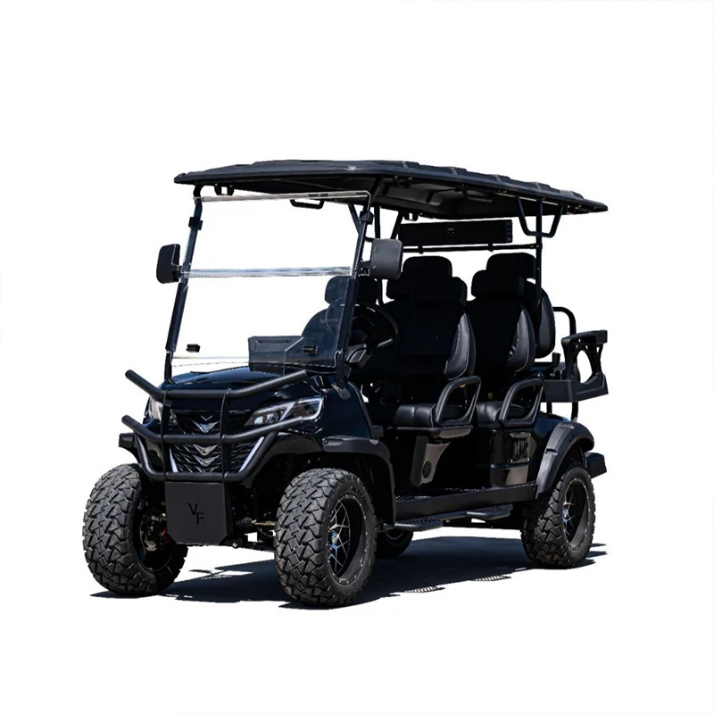 4+2 Seats Electric Lifted Golf Cart Hunting Car with Powerful Motor Controller Electric Golf Cart at Factory Price