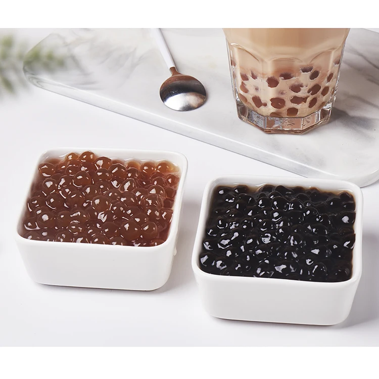
Bubble Tea Manufacturer Black Boba Pearls Instant Tapioca Balls Ingredients 