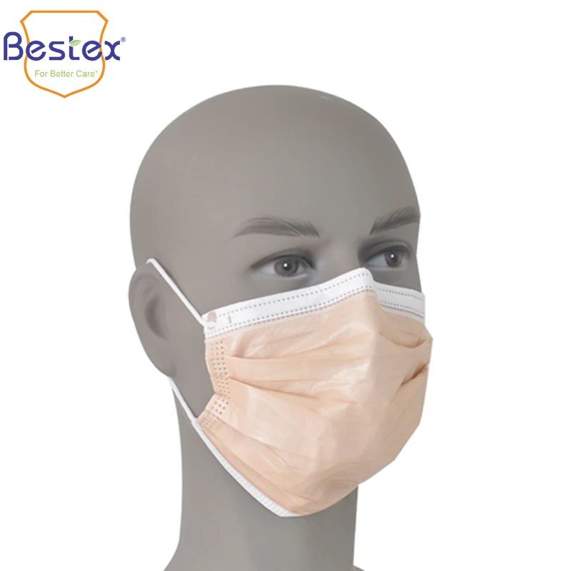 Wholesale 3 Layer Blue white Medical Protective Non woven nose Mask Disposable facemask Earloop type surgical face mask